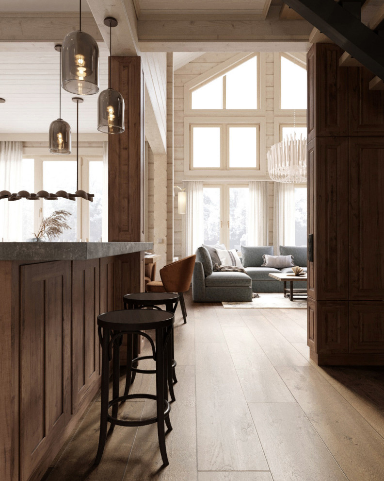 Загородный дом из бруса в поселке Смолячково