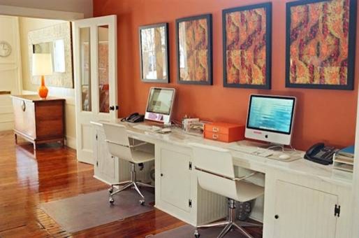 Design ideas for a contemporary home office in Other.