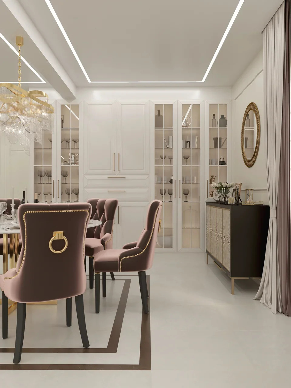 Частный дом, дизайн-проект неоклассика