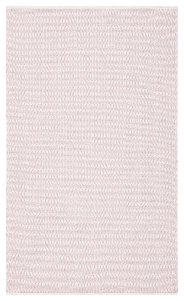 Safavieh Augustine Collection AGT484, Pink/Ivory, 6'7"x6'7" Square