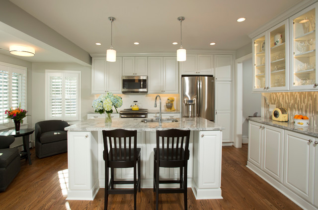 McLean Open White Kitchen traditional-kitchen