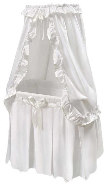 Badger Basket Company Empress Round Baby Bassinet White//Gingham