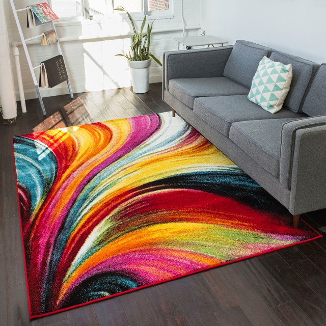 Wisdom Multicolor Woven Rug Contemporary Area Rugs By Well Wisdom Multicolor Woven Rug
