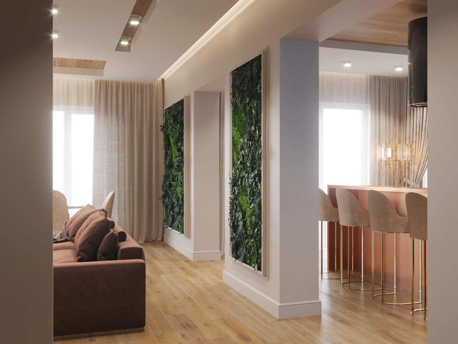 Проектирование кухни с яркими фасадами