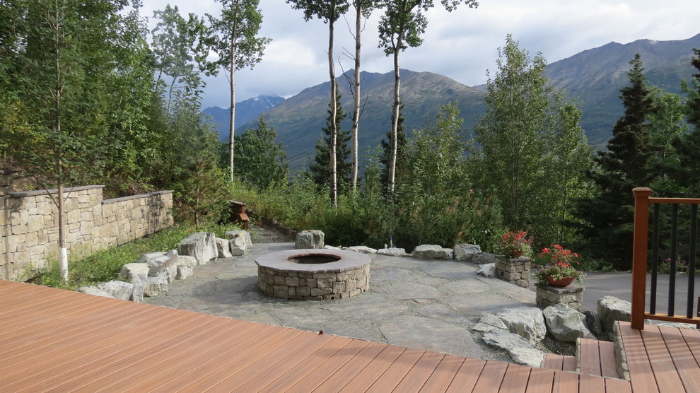 Home design - large rustic home design idea