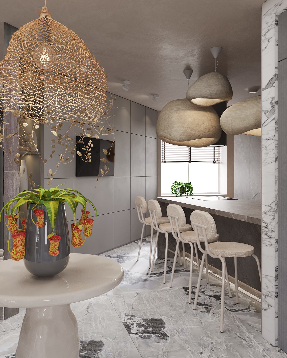 Проект двухуровневой квартиры 180 кв.м с двумя детскими