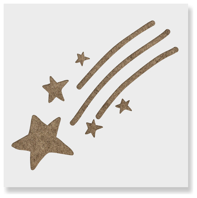 Shooting Star Stencil on Reusable Mylar for Crafts Contemporary