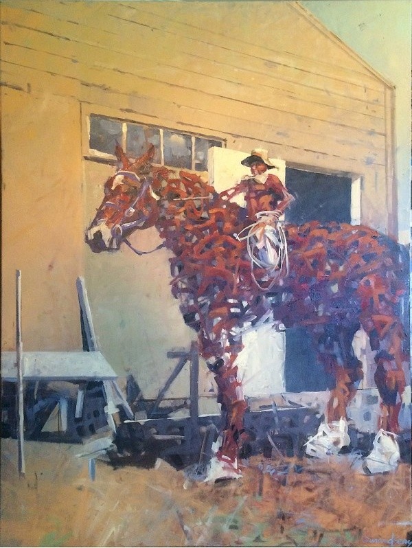 "Valiant Rider" Oil Painting
