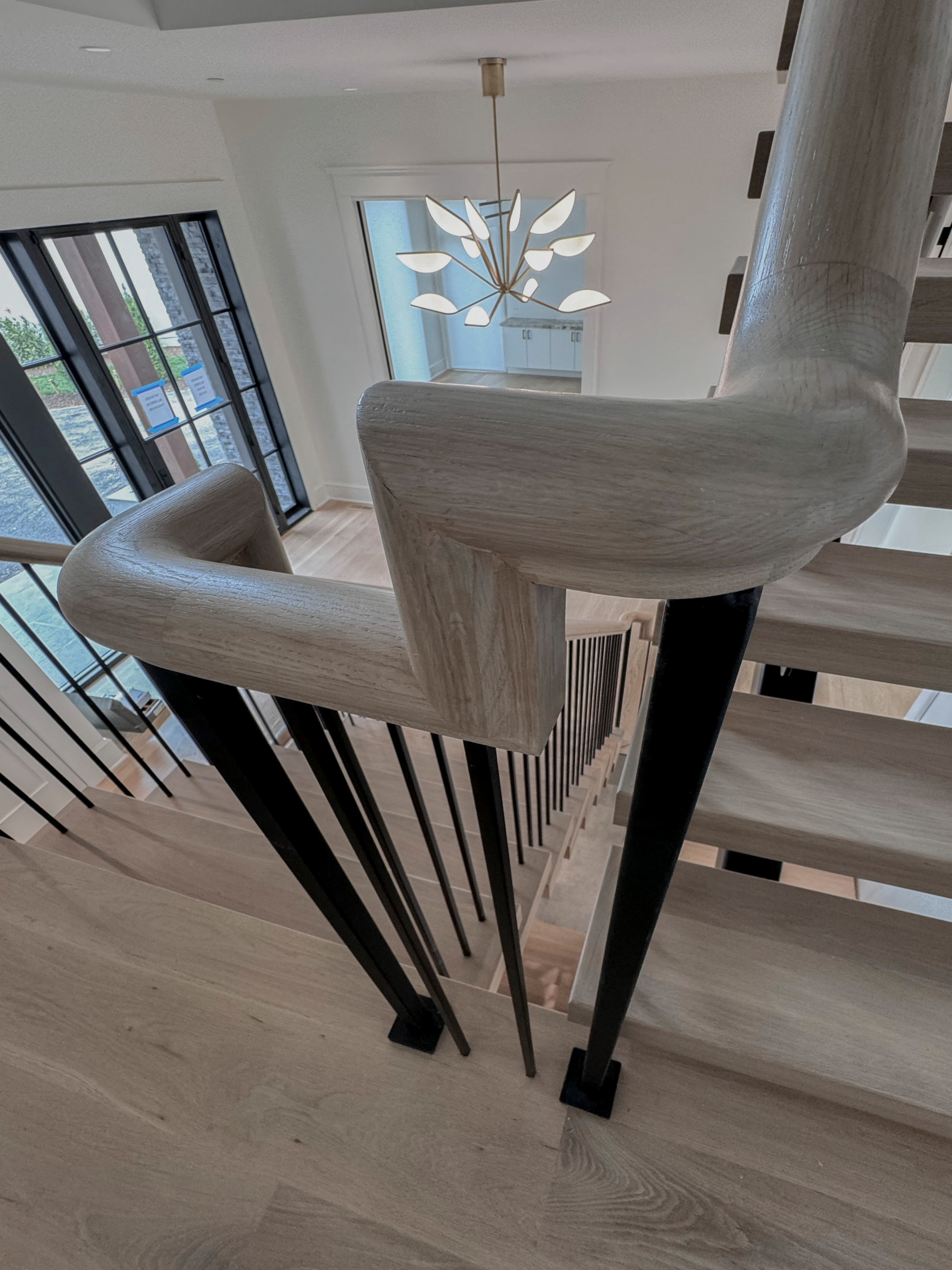 122_Modern Steel & Wood Floating Staircase, Arlington VA 22207