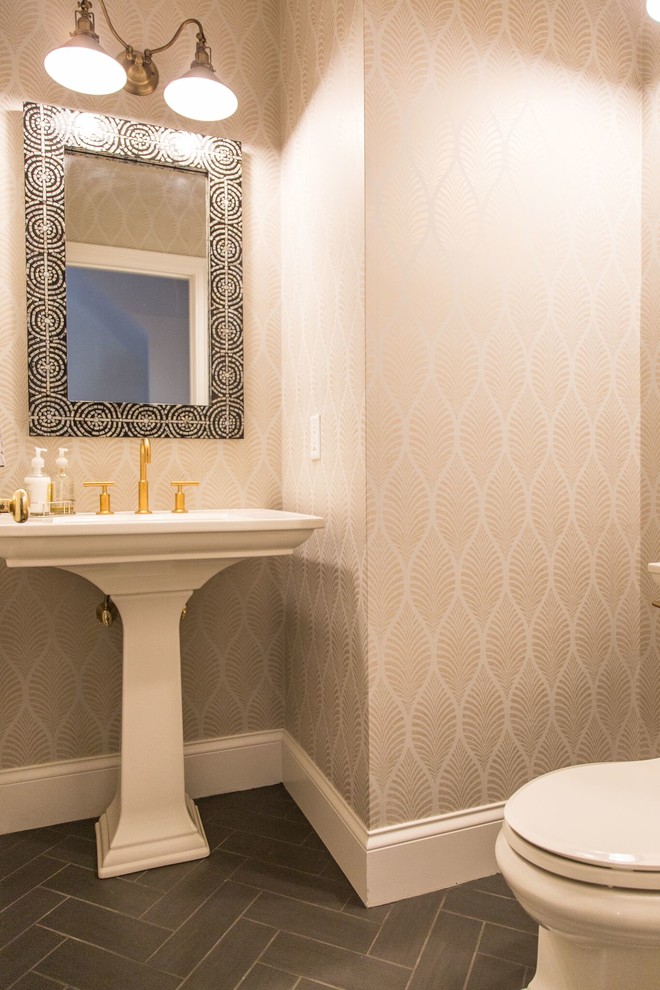 Inspiration for a transitional home design remodel in Boston