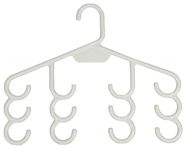 Set of 2 MultiPurpose Hangers White Contemporary Clothes Hangers
