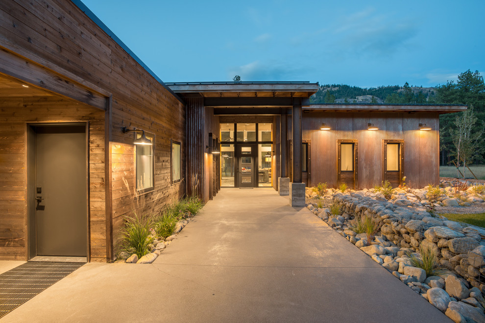 Inspiration for a rustic entryway remodel in Seattle