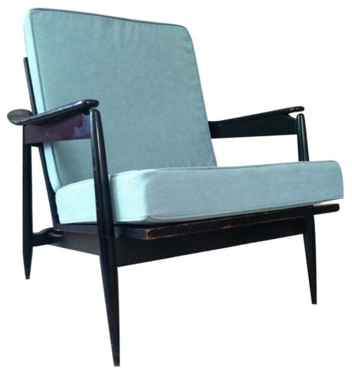 Pale Blue Mid-Century Lounge Chair - $1,250 Est. Retail - $750 on Chairish.com