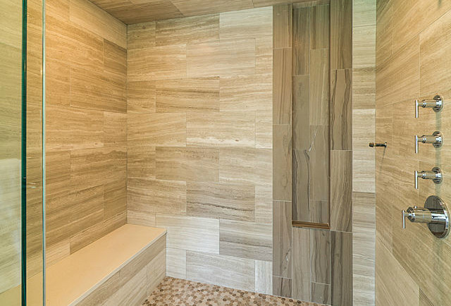 Inspiration for a transitional bathroom remodel in Boston