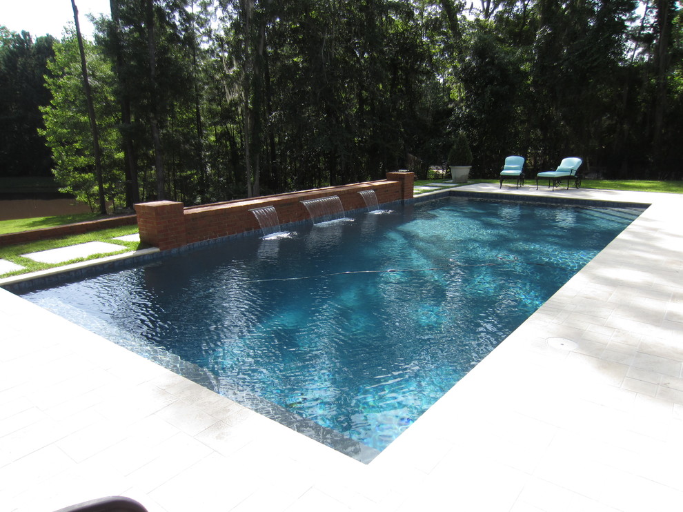 Island style pool photo in Atlanta