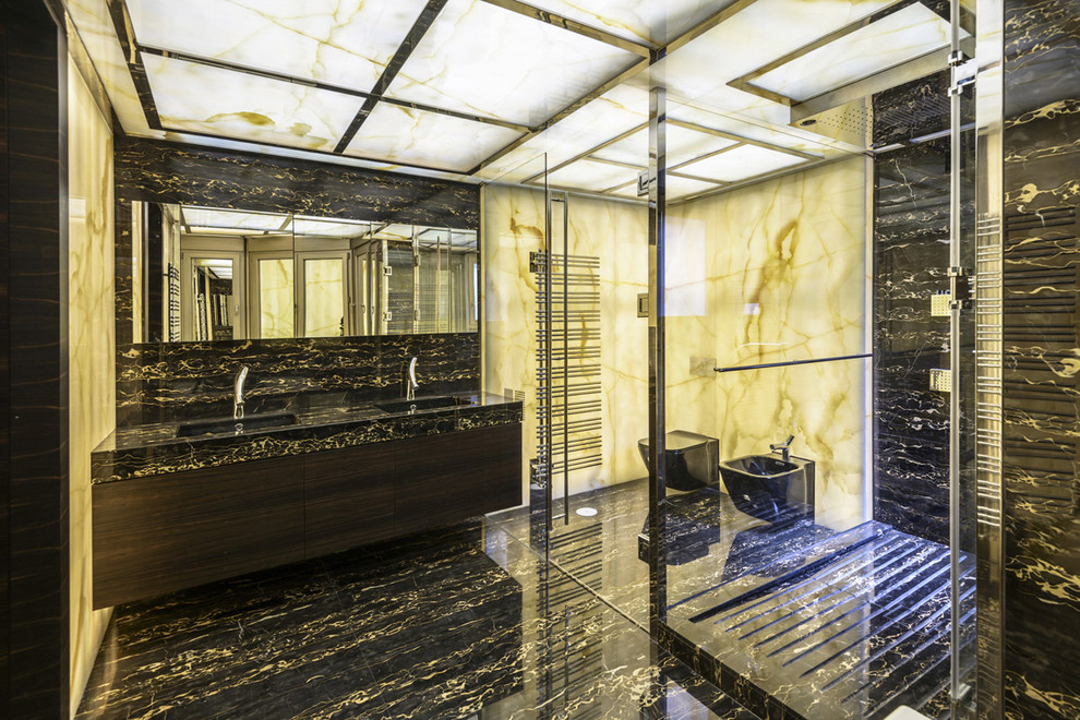 Design ideas for a modern bathroom in Madrid.