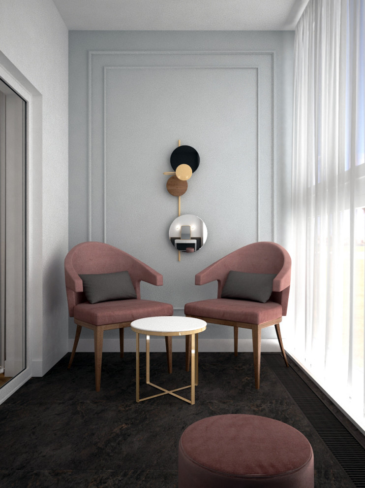 Спальная комната с уютным балконом