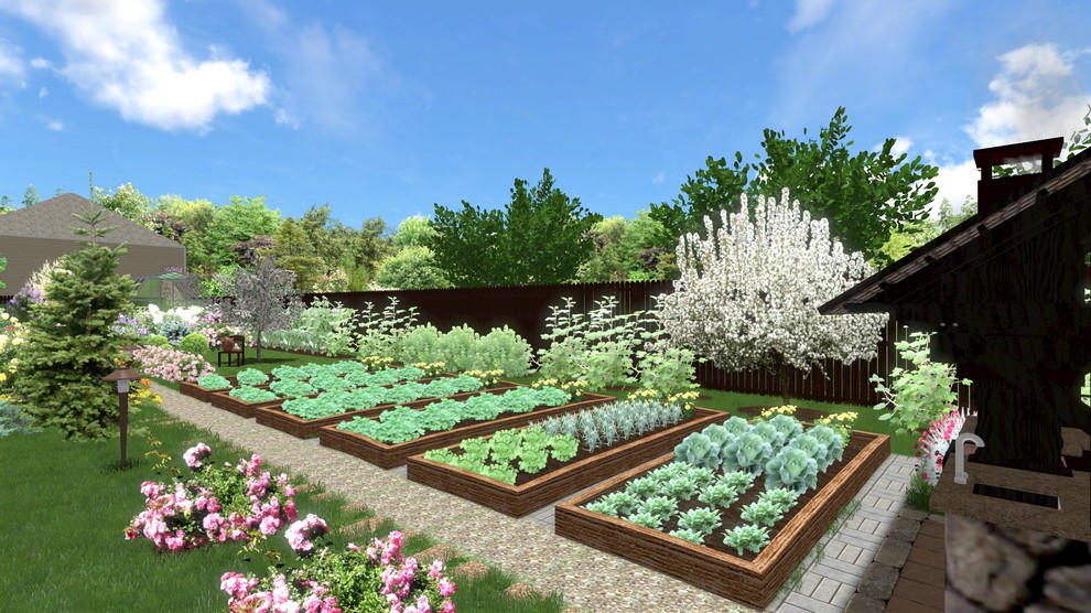 Ландшафтный проект узкого участка