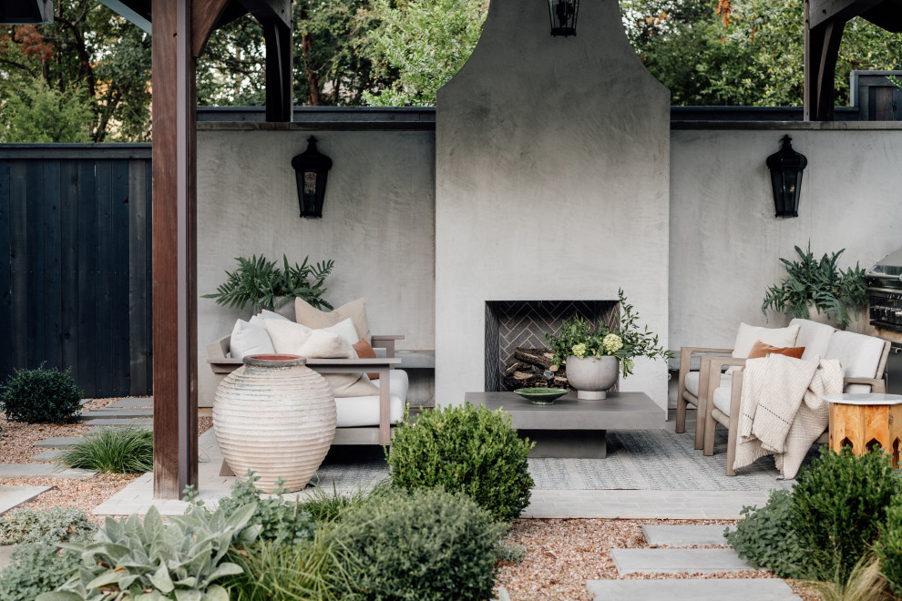 Example of a transitional exterior home design in Austin