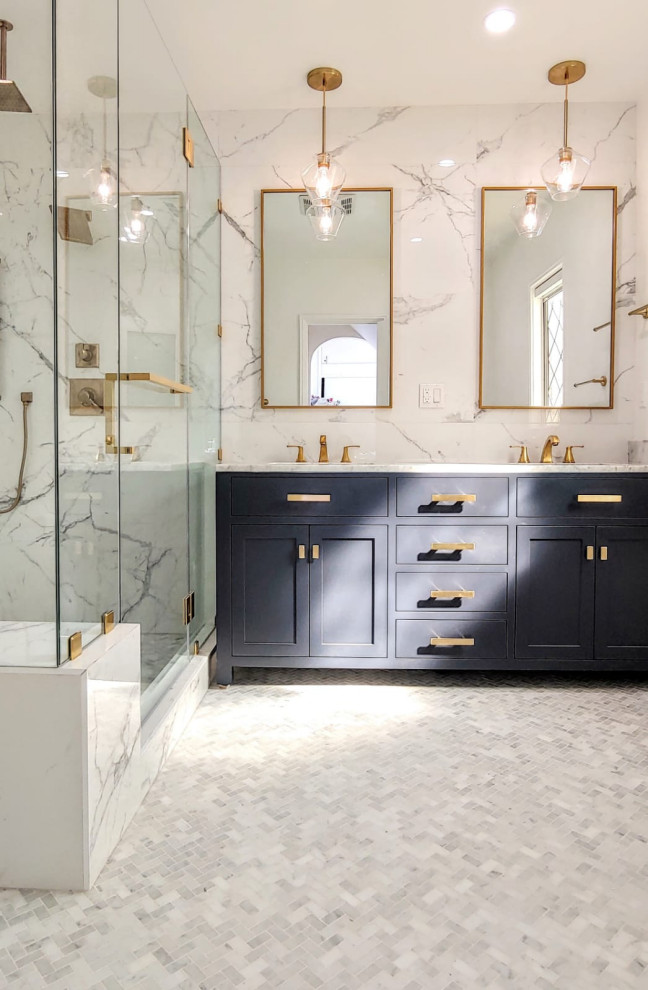 Navy Master Bathroom - Modern - Bathroom - Los Angeles - by Riki S ...