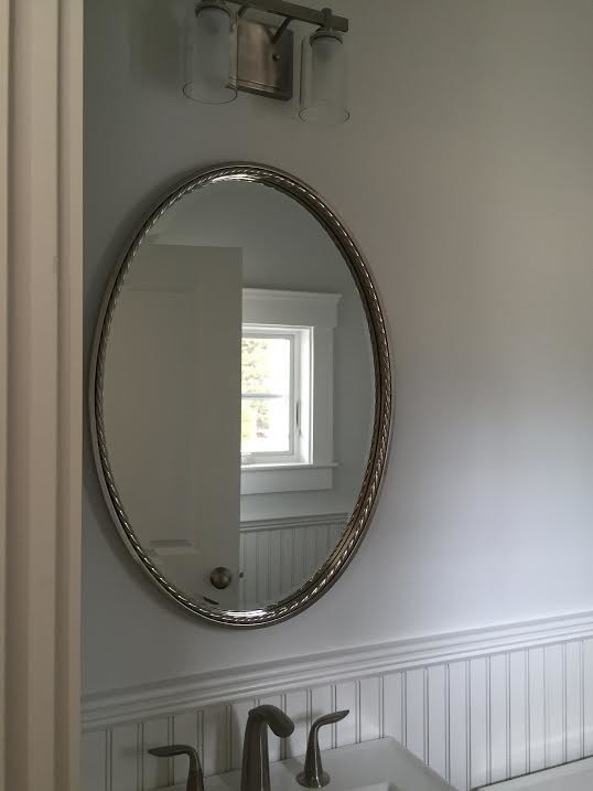 Example of a transitional home design design in Boston