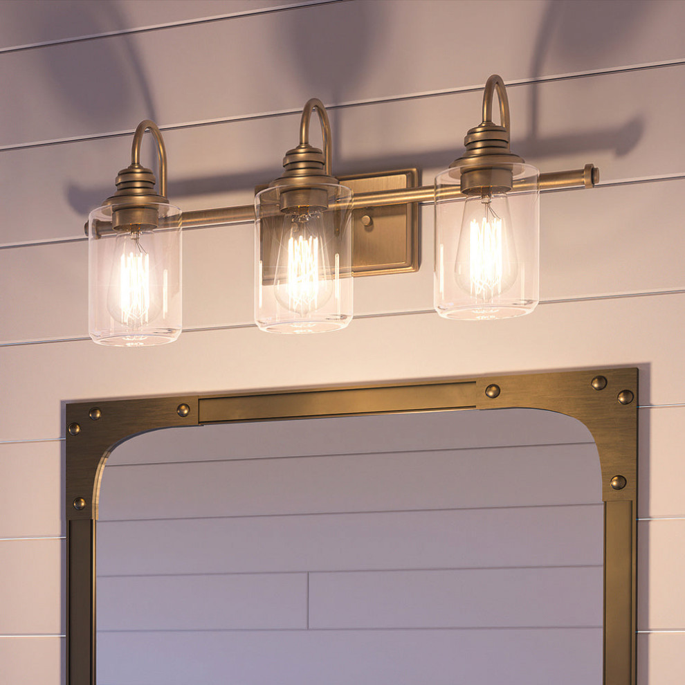 Luxury Vintage Bath Light, Olde Brass - Traditional - Bathroom Vanity ...