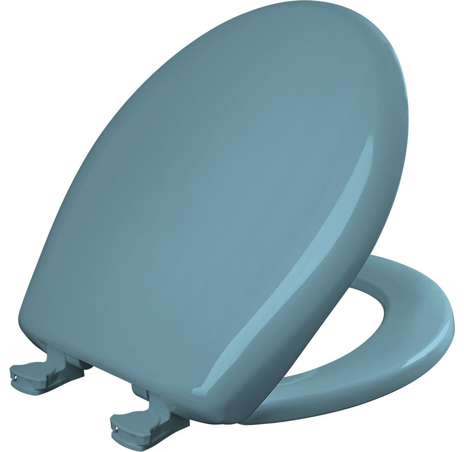 Bemis Plastic Round SlowClose Toilet Seat, Regency Blue Toilet Seats