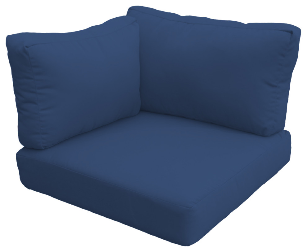 Covers for Low-Back Corner Chair Cushions 6 inches thick, Navy