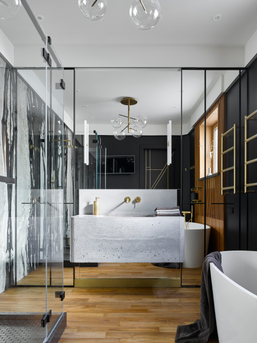 Organic Luxury: Brass Hardware and Wood Accents for Bathroom Vanity Lighting Fixtures