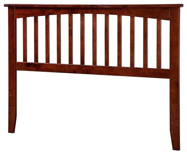 Atlantic Furniture Mission Twin Spindle Headboard in Walnut Craftsman