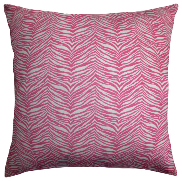 The Pillow Collection Pink Vestal Throw Pillow Cover, 24"x24"