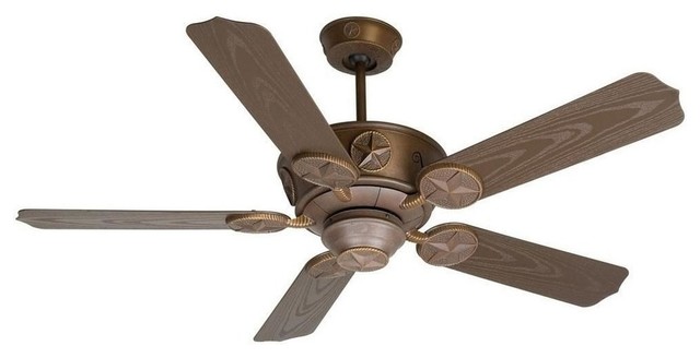 Chaparral 52 Ceiling Fan Aged Bronze Southwestern Fans Chaparral 52 Ceiling Fan Aged Bronze Brown Blade