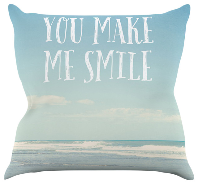 Susannah Tucker "You Make Me Smile" Beach Sky Throw Pillow, 20"x20"