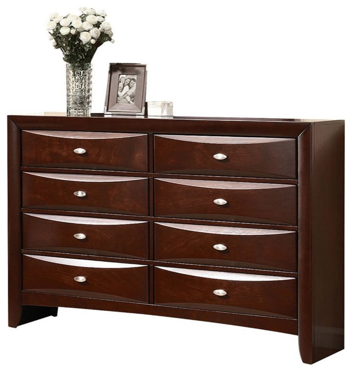 Bowery Hill 8 Drawer Dresser in Espresso Transitional Dressers by