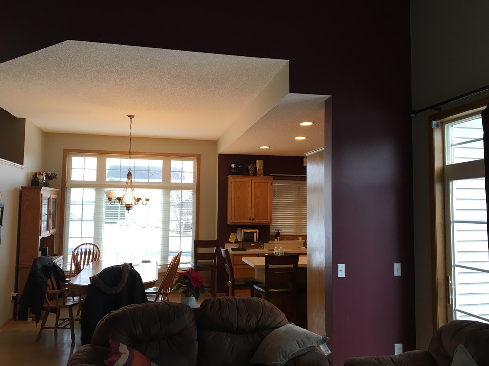 Example of a transitional home design design in Minneapolis