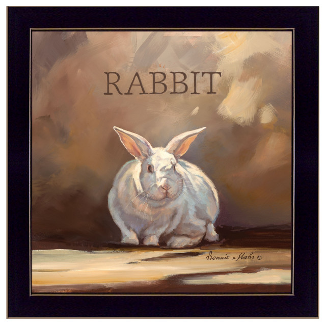 Ruby The Rabbit Black Framed Print Wall Art - Farmhouse - Prints And ...