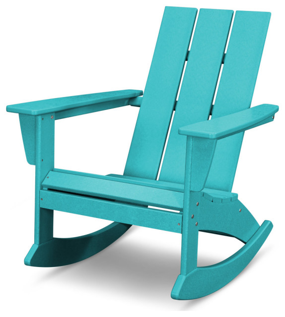 Turquoise Polywood Rocking Chair POLYWOOD Modern Adirondack Rocking Chair - Contemporary - Outdoor ...