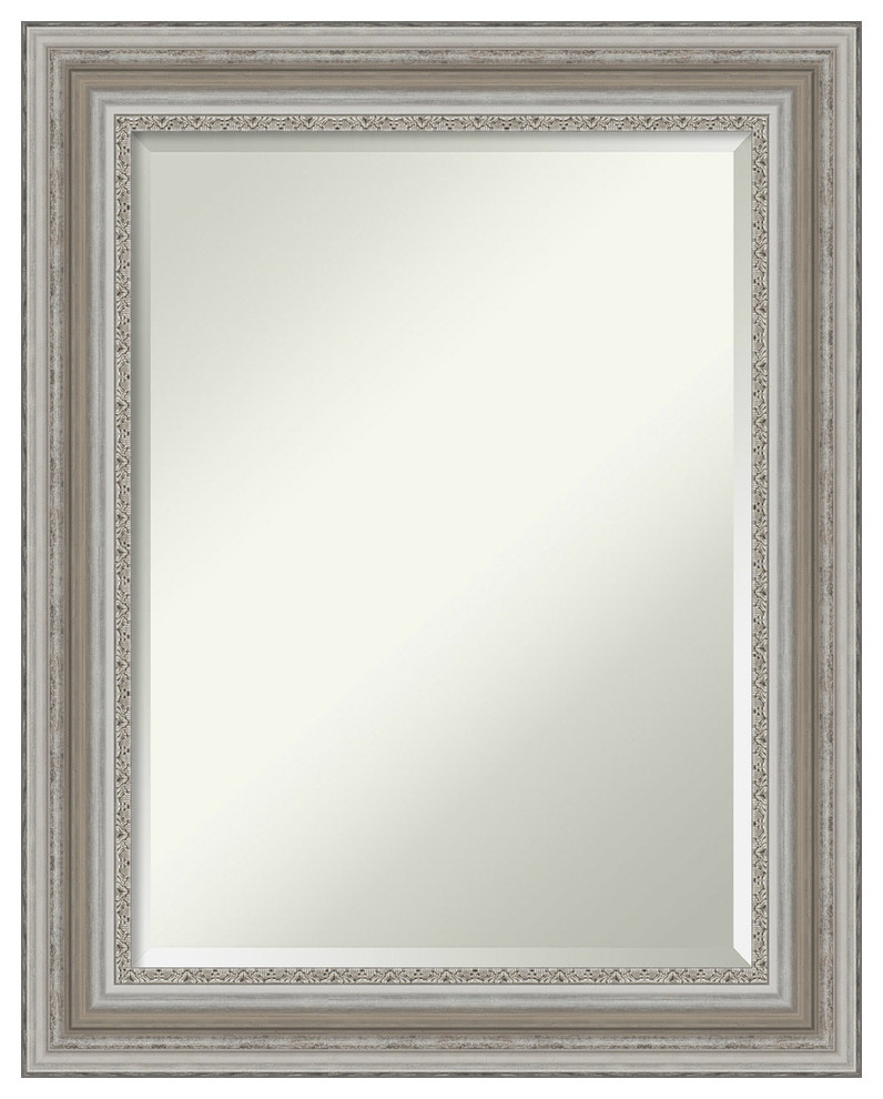 Wall Mirror Bathroom Vanity Mirror Parlor Silver, Outer Size 24x30