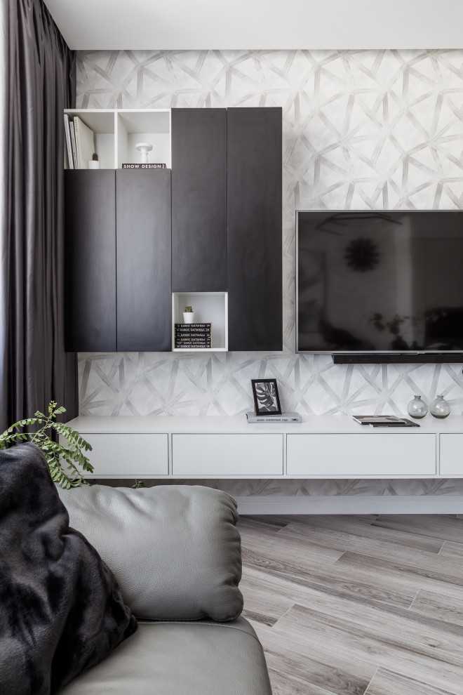 Монохромный интерьер в 2-х комнатной квартире