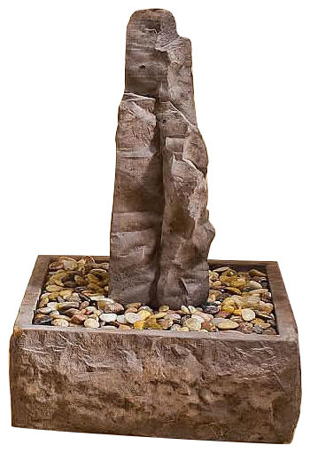 Sedona Rock Outdoor Cast Stone Garden Fountain Small Rustic Fountains And Ponds By Tuscanbasins Houzz Sedona Rock Outdoor Cast Stone Garden, Small Outdoor Rock Fountains