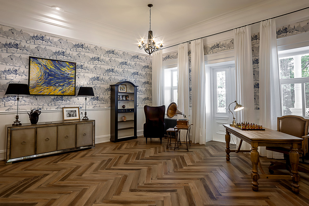 Гостиная "Деревенский шик с историей"