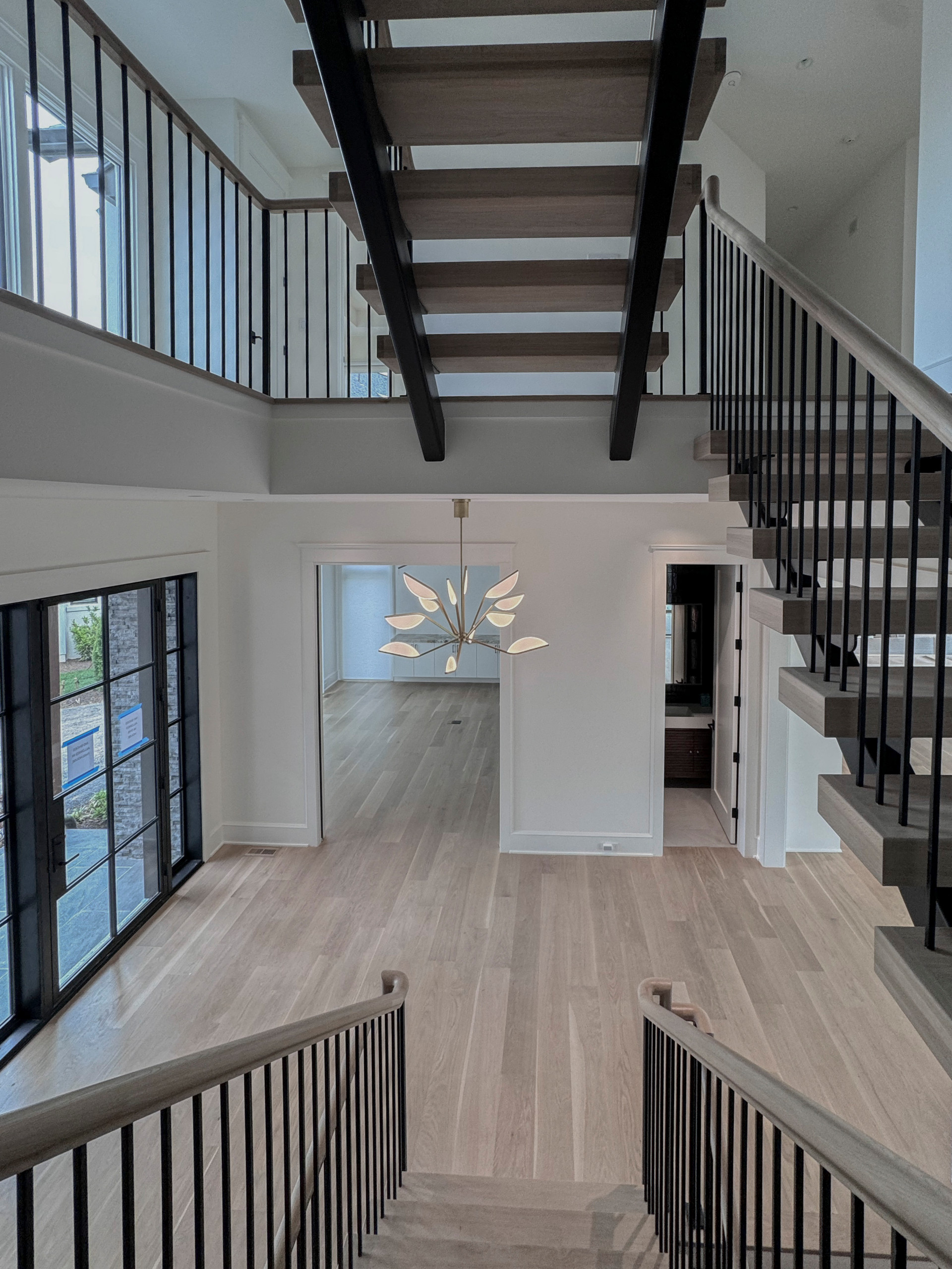 122_Modern Steel & Wood Floating Staircase, Arlington VA 22207