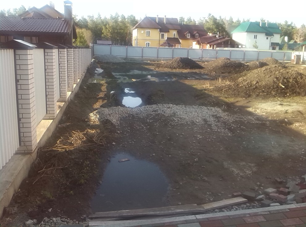 Участок до и после.