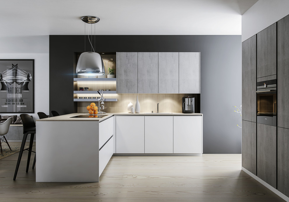 Inspiration for a contemporary kitchen in West Midlands.