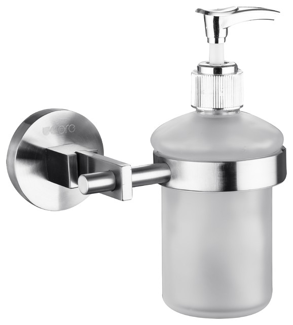 Ucore Soap Dispenser & Holder With Mounting Hardware, Brushed Stainless