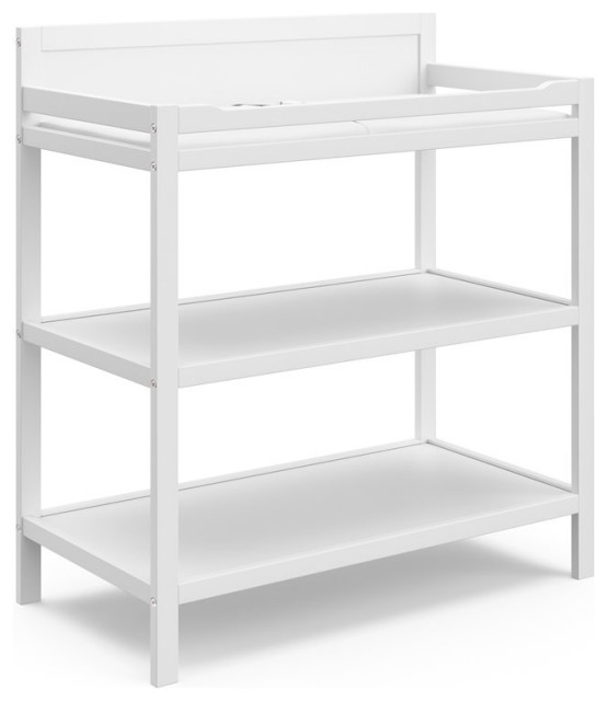 Storkcraft Alpine Changing Table in White Transitional Changing