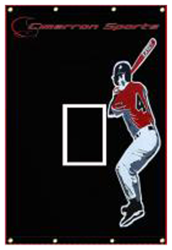 Cimarronsports 5X7 Vinyl Backstop With Batters Image Modern Outdoor