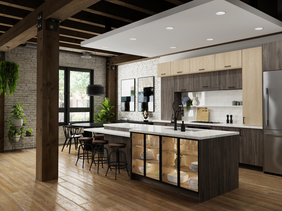 State-of-the-art Industrial Kitchen with Sculpted TFL Cabinets