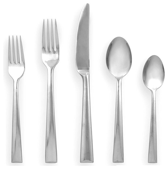 Lenox Continental Dining 5 Piece Flatware Set Contemporary Flatware