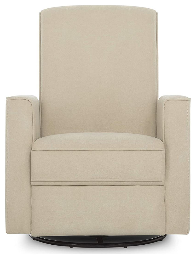 Swiveling Recliner Chair, Polyester Seat With Easy Reclining Mechanism